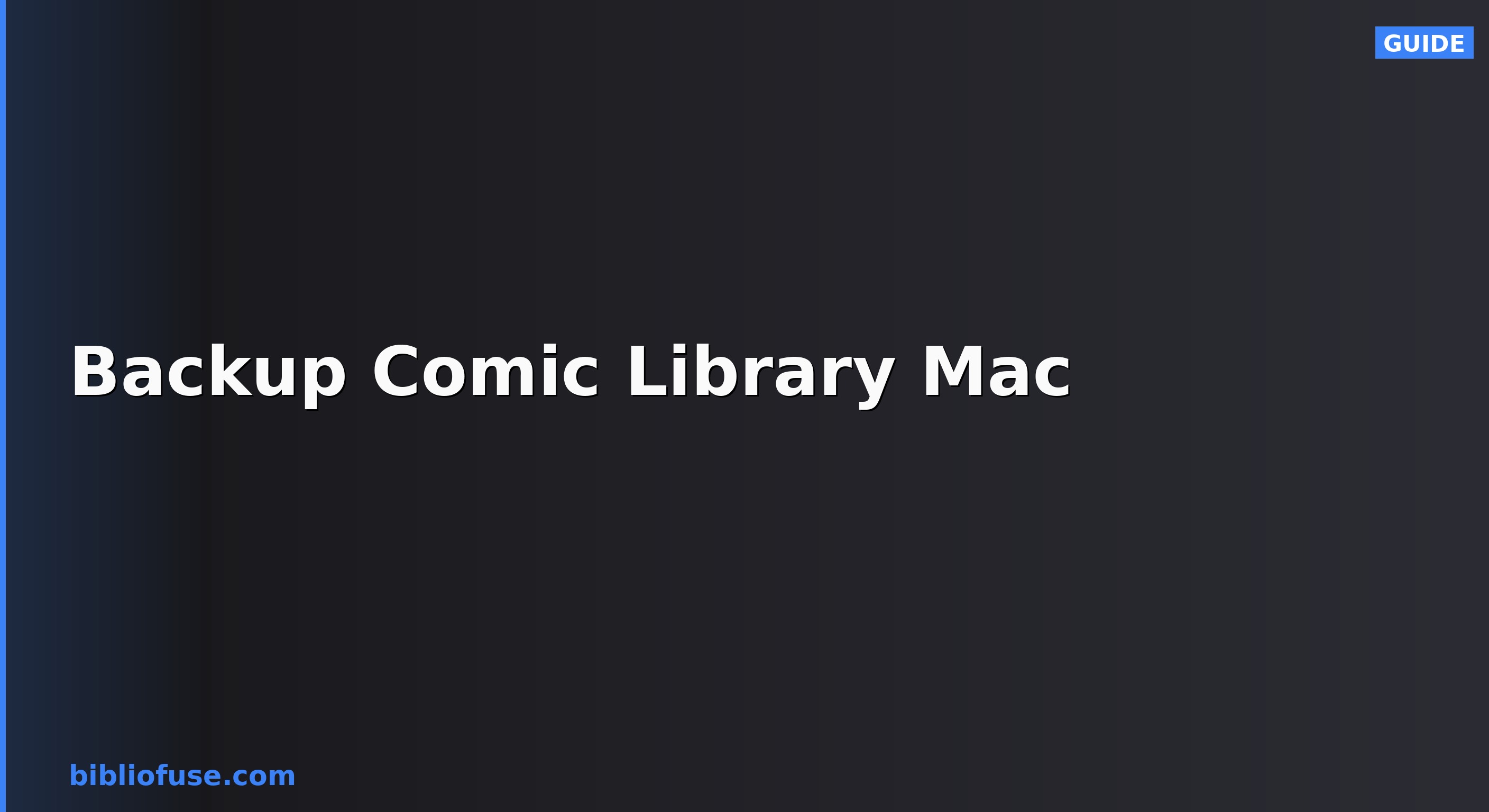 Cara Membuat Sandaran Perpustakaan Komik di Mac: Pemacu Luaran, NAS dan Pilihan Awan